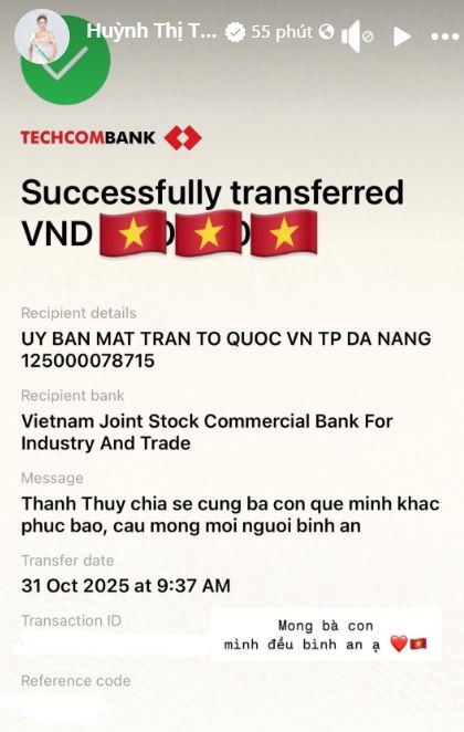 Hoa hậu Thanh Thủy quyên góp tiền tới Ủy ban Mặt trận Tổ quốc Việt Nam Thành phố Đà Nẵng. thanh-thuy-1.jpg