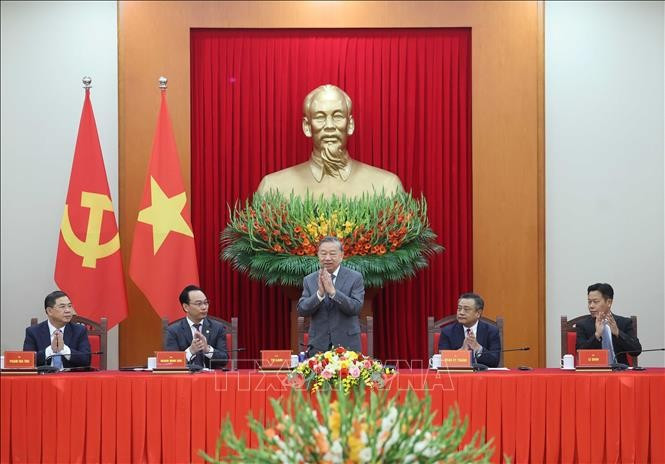 Tổng Bí thư Tô Lâm tại buổi tiếp Đoàn đại biểu tham dự Hội thảo quốc tế Việt Nam học lần thứ 7. Ảnh: Thống Nhất/TTXVN Tổng Bí thư Tô Lâm tại buổi tiếp Đoàn đại biểu tham dự Hội thảo quốc tế Việt Nam học lần thứ 7. Ảnh: Thống Nhất/TTXVN