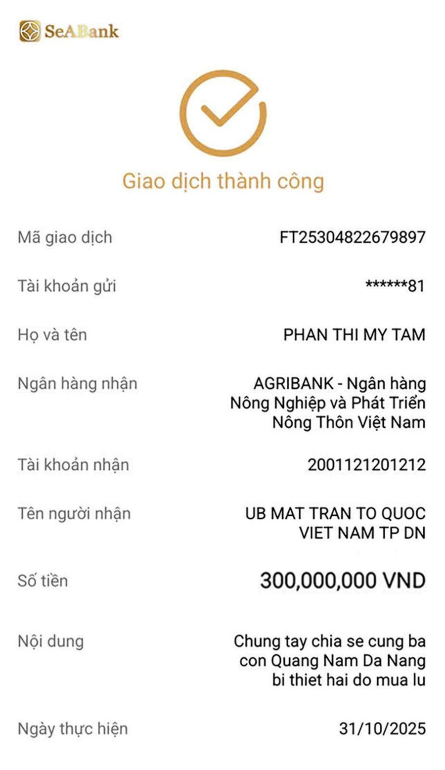 Mỹ Tâm ủng hộ 300 triệu đồng giúp đồng bào miền Trung vượt qua mưa lũ. my-tam-1.jpg
