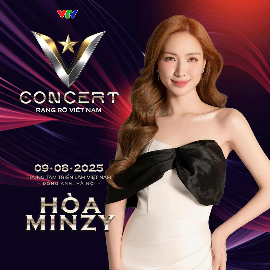 Hòa Minzy cùng dàn sao 'khủng' như Hà Anh Tuấn, Đen, Noo Phước Thịnh, Hồ Ngọc Hà, Quang Hùng MasterD... xác nhận tham gia 'V Concert – Rạng rỡ Việt Nam'. 379896d7-d902-4c28-a051-3396638e8f87.jpg