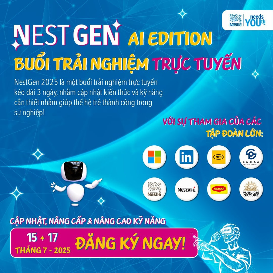 NESTGEN 2025 mang đến cơ hội cập nhật kiến thức và nâng cao kỹ năng thiết yếu cho các bạn trẻ trong thời đại số. nest-gen.jpg