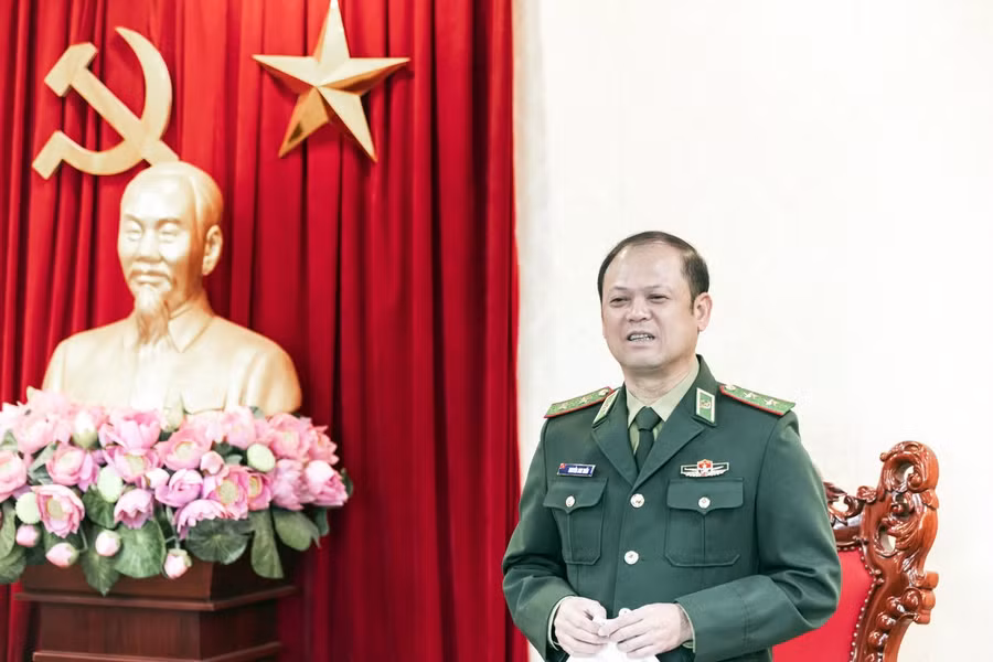 Trung tướng Nguyễn Anh Tuấn, Chính ủy Bộ đội Biên phòng phát biểu. Ảnh: Quang Vinh