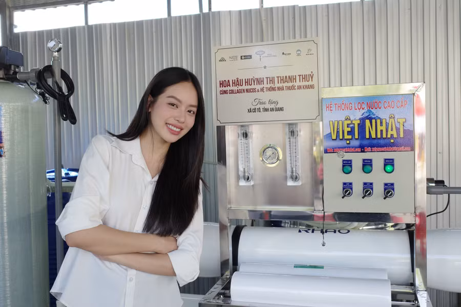 Hoa hậu Thanh Thủy mở rộng dự án, góp phần giải quyết bài toán thiếu nước sạch