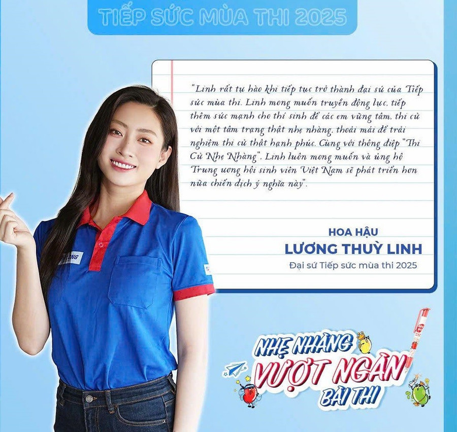 Hoa hậu Lương Thùy Linh trở đại sứ chương trình Tiếp sức mùa thi năm 2025. thuy-linh-1.jpg