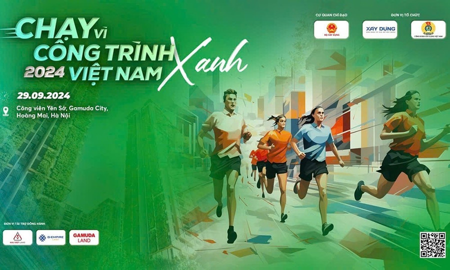 Gần 1.000 vận động viên tham dự Giải chạy 'Vì Công trình xanh Việt Nam năm 2024'