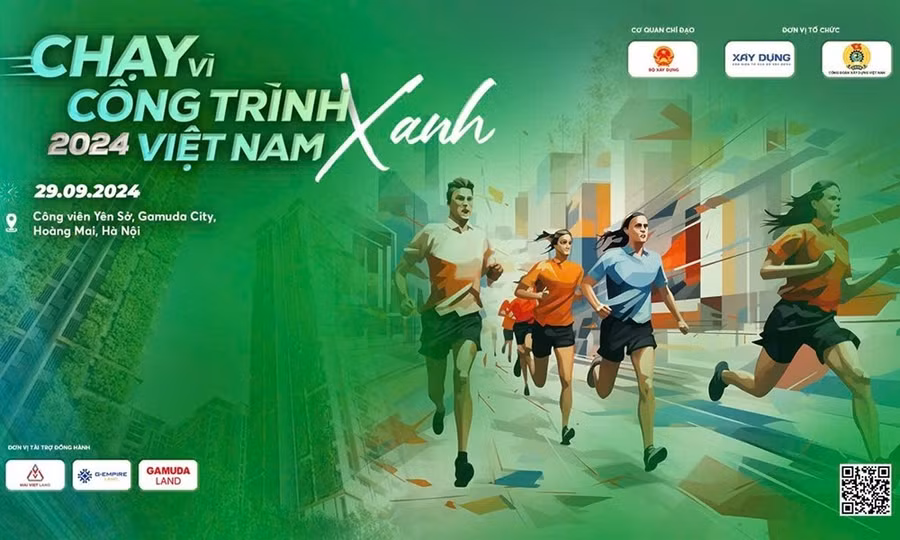 Gần 1.000 vận động viên tham dự Giải chạy 'Vì Công trình xanh Việt Nam năm 2024'