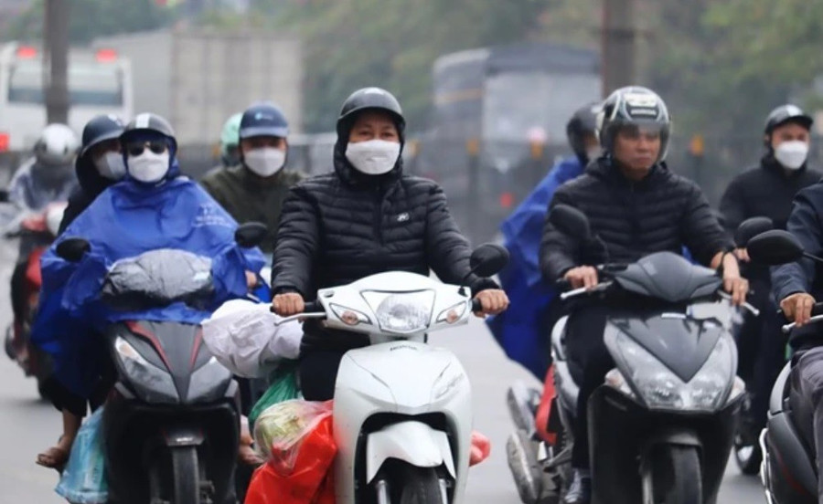 Đợt không khí lạnh cường độ mạnh gây mưa và rét.