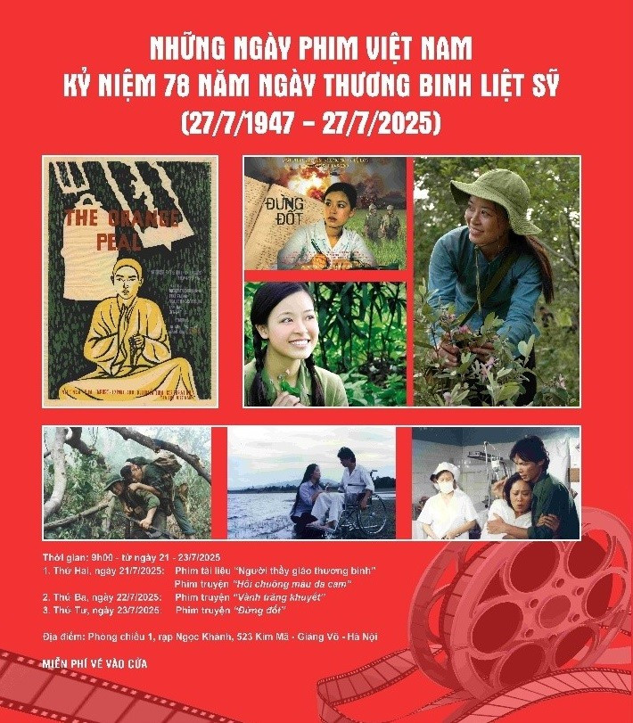 Nhân dịp kỷ niệm 78 năm ngày Thương binh liệt sĩ, Viện Phim Việt Nam tổ chức chiếu miễn phí ba phim điện ảnh đặc biệt. phim-1.jpg