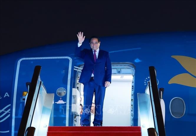 Thủ tướng Phạm Minh Chính đến Thiên Tân, bắt đầu chuyến tham dự Hội nghị Thượng đỉnh Tổ chức Hợp tác Thượng Hải (SCO) 2025. Ảnh: Dương Giang/TTXVN. Thủ tướng Phạm Minh Chính đến Thiên Tân, bắt đầu chuyến tham dự Hội nghị Thượng đỉnh Tổ chức Hợp tác Thượng Hải (SCO) 2025. Ảnh: Dương Giang/TTXVN.