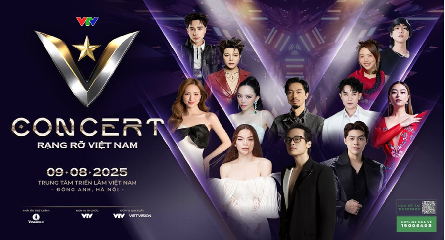Dàn nghệ sĩ đình đám tham gia “V Concert - Rạng rỡ Việt Nam”. v-concert.jpg
