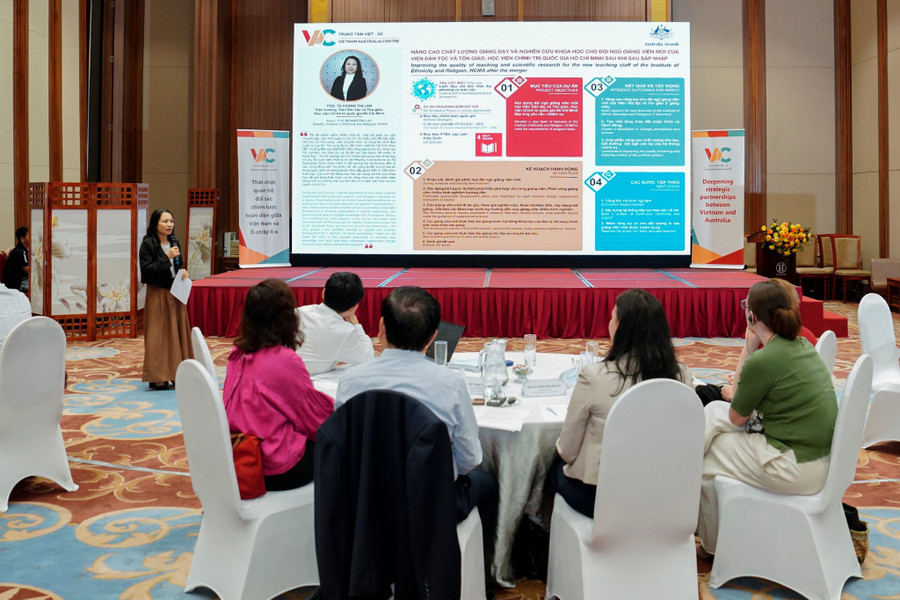 Các học viên đã xây dựng và trình bày 16 sáng kiến dự án thực tiễn tại nơi làm việc. anh-2.jpg