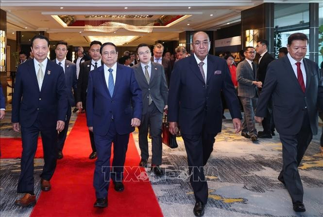 Thủ tướng Phạm Minh Chính đến dự Diễn đàn Lãnh đạo và Đối tác ASEAN. Ảnh: Dương Giang/TTXVN. Thủ tướng Phạm Minh Chính đến dự Diễn đàn Lãnh đạo và Đối tác ASEAN. Ảnh: Dương Giang/TTXVN.