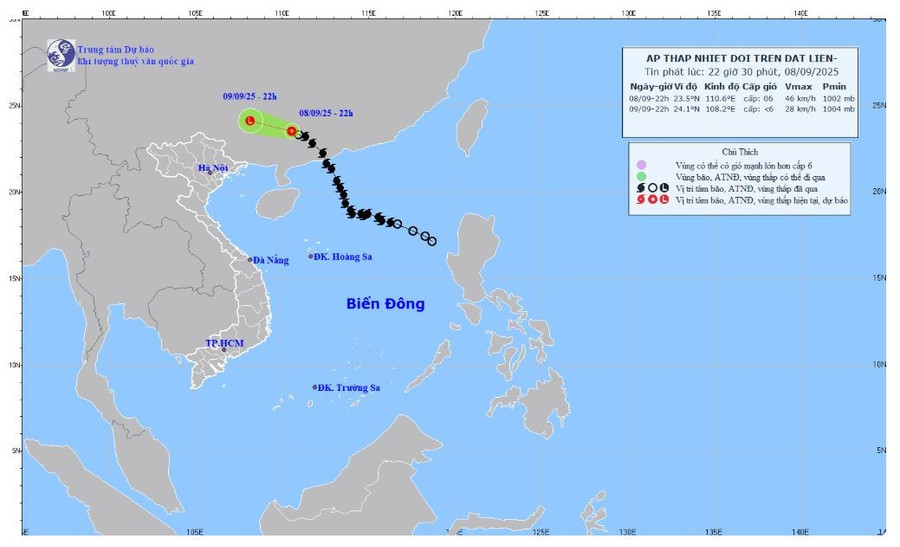 Bão số 7 suy yếu thành áp thấp nhiệt đới. bao-so-7.jpg