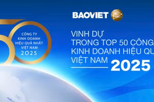 Bảo Việt được vinh danh Top 50 Công ty kinh doanh hiệu quả nhất Việt Nam 2025