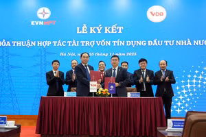 VDB ký thỏa thuận hợp tác tài trợ vốn tín dụng đầu tư của Nhà nước với EVNNPT