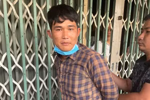 Nguyễn Tiến Đạt bị trinh sát Công an tỉnh Tây Ninh khống chế. (Ảnh: Công an Tây Ninh).