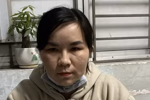 Nguyễn Thị Thanh Tuyền, người giật xấp vé số của bé trai ở Tây Ninh. (Ảnh: Công an Tây Ninh).