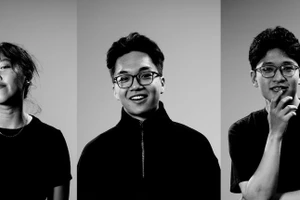 Nhóm sinh viên từ trái sang phải: Minh Anh, Nguyên Khôi, Gia Bảo. Ảnh: NVCC.