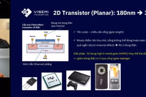 Các chuyên gia chia sẻ trực tuyến các kiến thức về khâu sản xuất chip tại hội thảo.