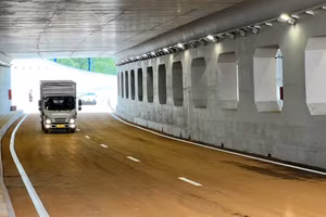 Hầm chui ở dự án nút giao An Phú, TP Thủ Đức thông xe trưa 30/6. (Ảnh: Phúc Uyên)