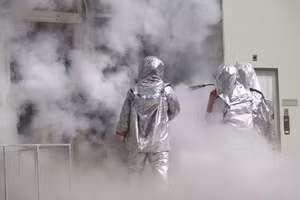 Diễn tập ứng phó sự cố phóng xạ. Ảnh: VGP