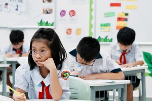 Học sinh tiểu học tại TPHCM tham gia sân chơi thử thách tư duy Toán học. Ảnh: Phúc Uyên.