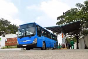 Trạm nạp khí CNG tại Đại học Quốc gia TPHCM. Ảnh: KMN