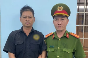 Nguyễn Thanh Sơn khi bị tạm giữ. (Ảnh: Công an TPHCM).
