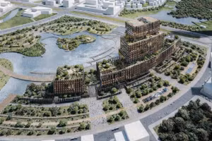 Phối cảnh đề xuất Trung tâm hành chính mới của TPHCM. Ảnh: HCMARC.