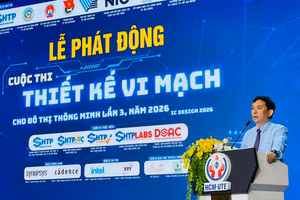 Trưởng Ban Quản lý Khu Công nghệ cao TPHCM Nguyễn Kỳ Phùng phát động cuộc thi. Ảnh: BTC.