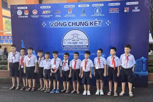 Học sinh tham gia vòng chung kết Hội thi Tin học trẻ TPHCM sáng 14/6. Ảnh: BTC.