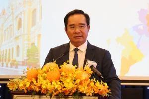 Chủ tịch UBND TPHCM Nguyễn Văn Được phát biểu tại hội nghị. Ảnh: ITPC.