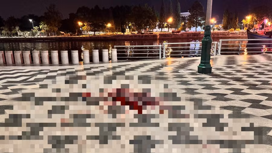 Hiện trường xảy ra vụ án mạng.