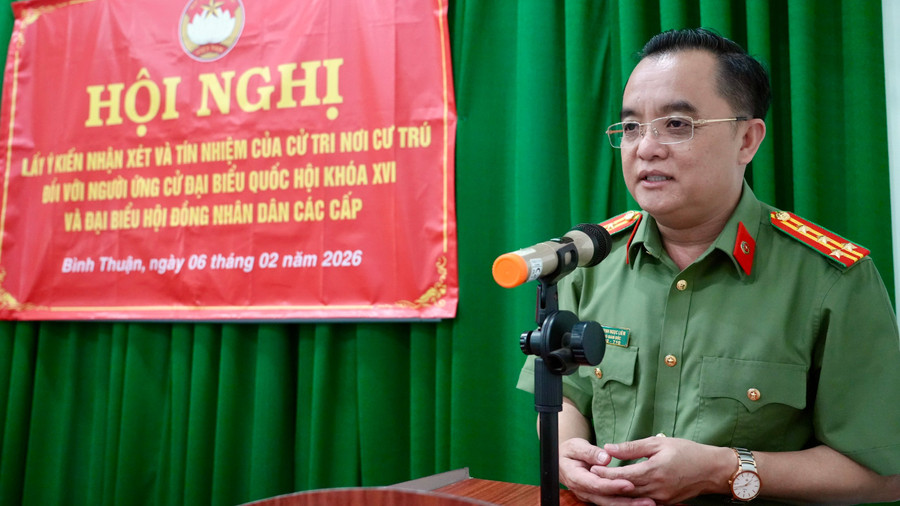 Đại tá Huỳnh Ngọc Liêm được giới thiệu ứng cử đại biểu Quốc hội khóa XVI.