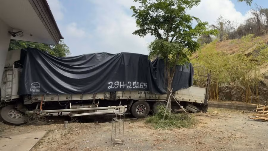 Hiện trường vụ tai nạn.