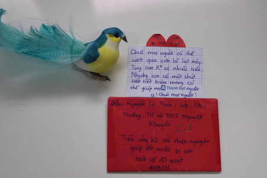 Những bức thư tay xúc động của học sinh Trường Tiểu học & THCS Nguyễn Khuyến.
