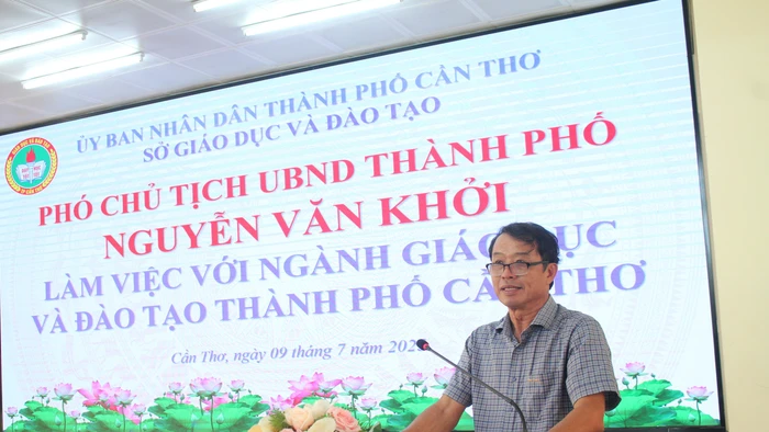 Ông Nguyễn Văn Khởi, Phó Chủ tịch UBND TP Cần Thơ phát biểu tại buổi làm việc.