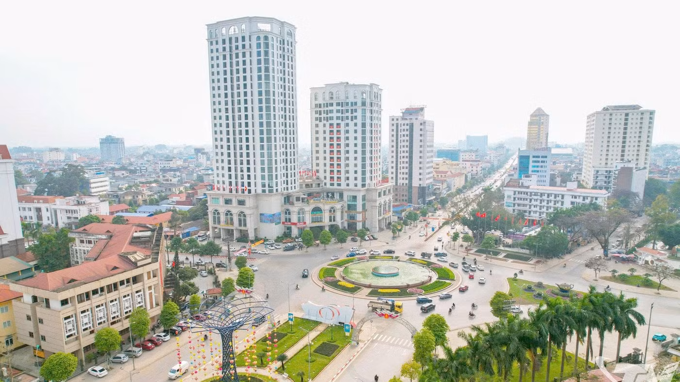 Một góc trung tâm tỉnh Thái Nguyên.