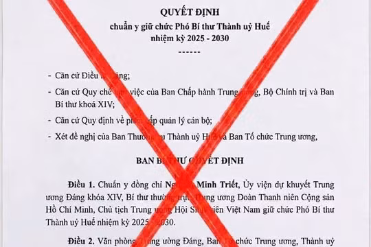 Văn bản giả mạo lan truyền trên mạng xã hội.