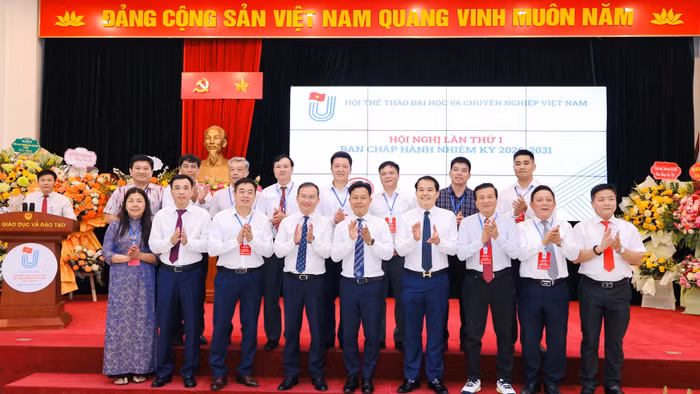 Ban chấp hành Hội Thể thao đại học và chuyên nghiệp Việt Nam nhiệm kỳ 2026 - 2031 ra mắt Đại hội.