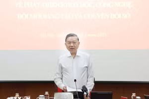 Tổng Bí thư Tô Lâm phát biểu. (Ảnh: Thống Nhất/TTXVN)