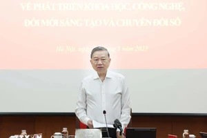 Tổng Bí thư Tô Lâm phát biểu. (Ảnh: Thống Nhất/TTXVN)