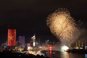 Pháo hoa tại TPHCM trong các ngày lễ lớn. Ảnh: THIỆN NHÂN. 