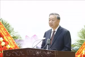 Tổng Bí thư, Chủ tịch nước Tô Lâm, Bí thư Quân uỷ Trung ương phát biểu chỉ đạo. Ảnh: Thống Nhất/TTXVN