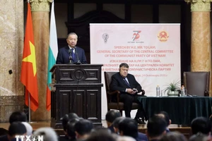 Tổng Bí thư Tô Lâm phát biểu chính sách tại Đại học Sofia. (Ảnh: Thống Nhất/TTXVN)