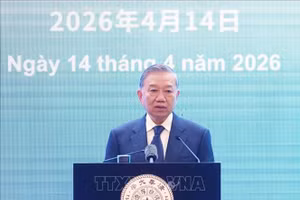 Tổng Bí thư, Chủ tịch nước Tô Lâm phát biểu chính sách tại Đại học Thanh Hoa. Ảnh: Thống Nhất/TTXVN