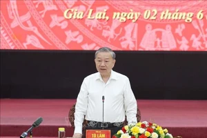 Tổng Bí thư Tô Lâm phát biểu chỉ đạo. (Ảnh: Thống Nhất/TTXVN)