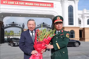 Tổng Bí thư Tô Lâm đến dự lễ kỷ niệm. Ảnh: Trọng Đức/TTXVN