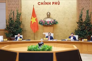 Thủ tướng Phạm Minh Chính chủ trì Phiên họp Chính phủ chuyên đề về xây dựng pháp luật tháng 2 năm 2026. Ảnh: Dương Giang/TTXVN