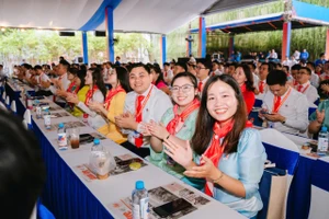 Đại biểu tham dự Đại hội đại biểu Đoàn TNCS Hồ Chí Minh TPHCM lần thứ I nhiệm kỳ 2025 - 2030. Ảnh: Thành đoàn TPHCM. 